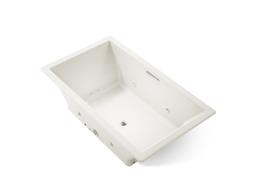 Kohler Underscore 72'' x 42'' drop-in Heated BubbleMassageE air bath with whirlpool - Biscuit - image 1