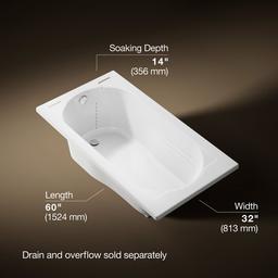 Kohler Devonshire 60'' x 32'' drop-in bath - White - image 3