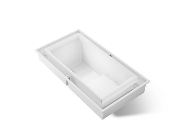 Kohler sok 63'' x 31-1/2'' drop-in Effervescence bath - White