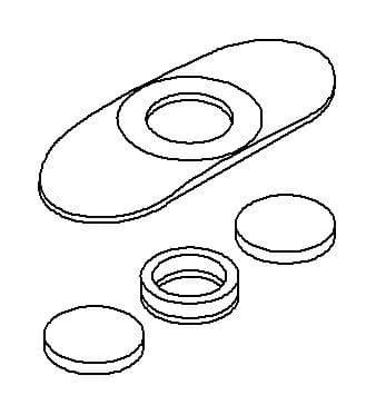 Kohler Genuine Parts Escutcheon KIT - Polished Chrome by Kohler Genuine Parts