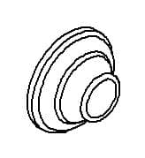 Kohler Genuine Parts Escutcheon, Slide BAR - Vibrant Brushed Moderne Brass by Kohler Genuine Parts