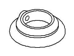 Kohler Genuine Parts DM BATH Spout BASE - Vibrant Brushed Moderne Brass by Kohler Genuine Parts