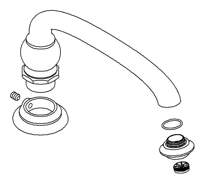 Kohler Genuine Parts Spout Assembly - Vibrant Brushed Moderne Brass by Kohler Genuine Parts