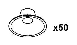 Kohler Genuine Parts Service KIT, Suction CUPS by Kohler Genuine Parts