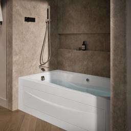 Kohler Mariposa 66'' x 36'' alcove whirlpool with alcove, left drain - White - image 2