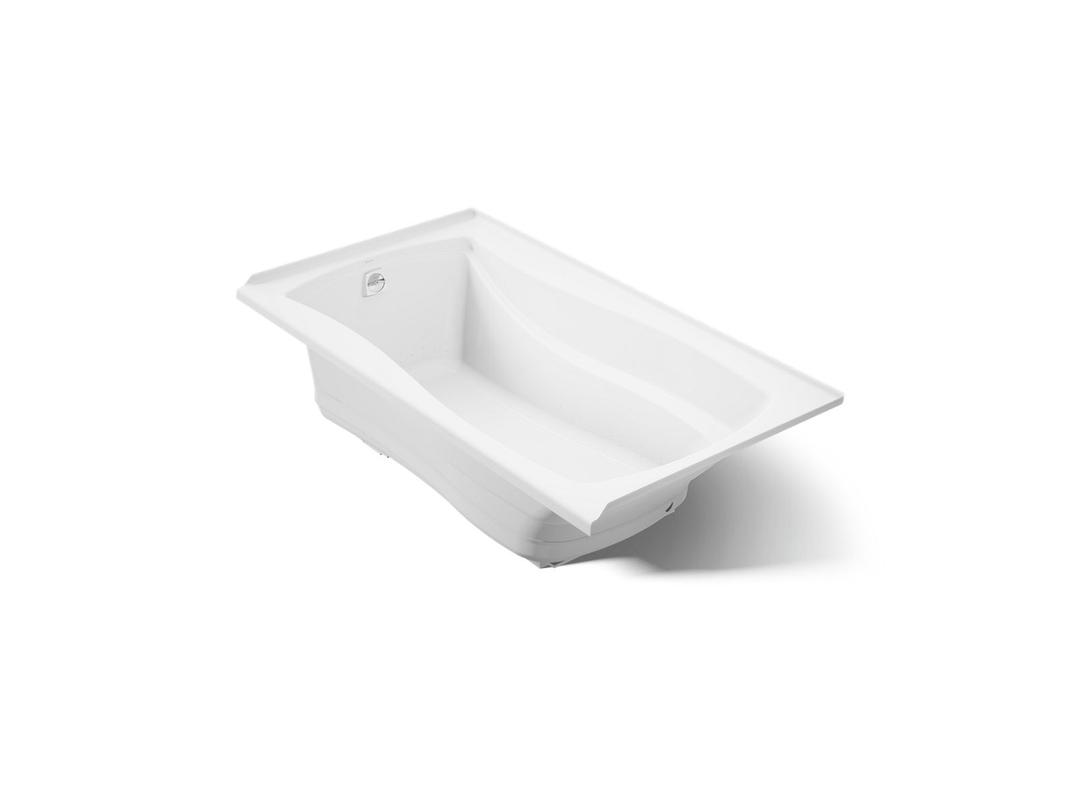 Kohler Mariposa 66'' x 36'' alcove Heated BubbleMassageE air bath, left drain - White by Kohler