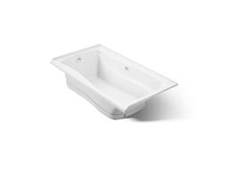 Kohler Mariposa 66'' x 36'' alcove Heated BubbleMassageE air bath with Bask heated surface, left drain - White - image 1