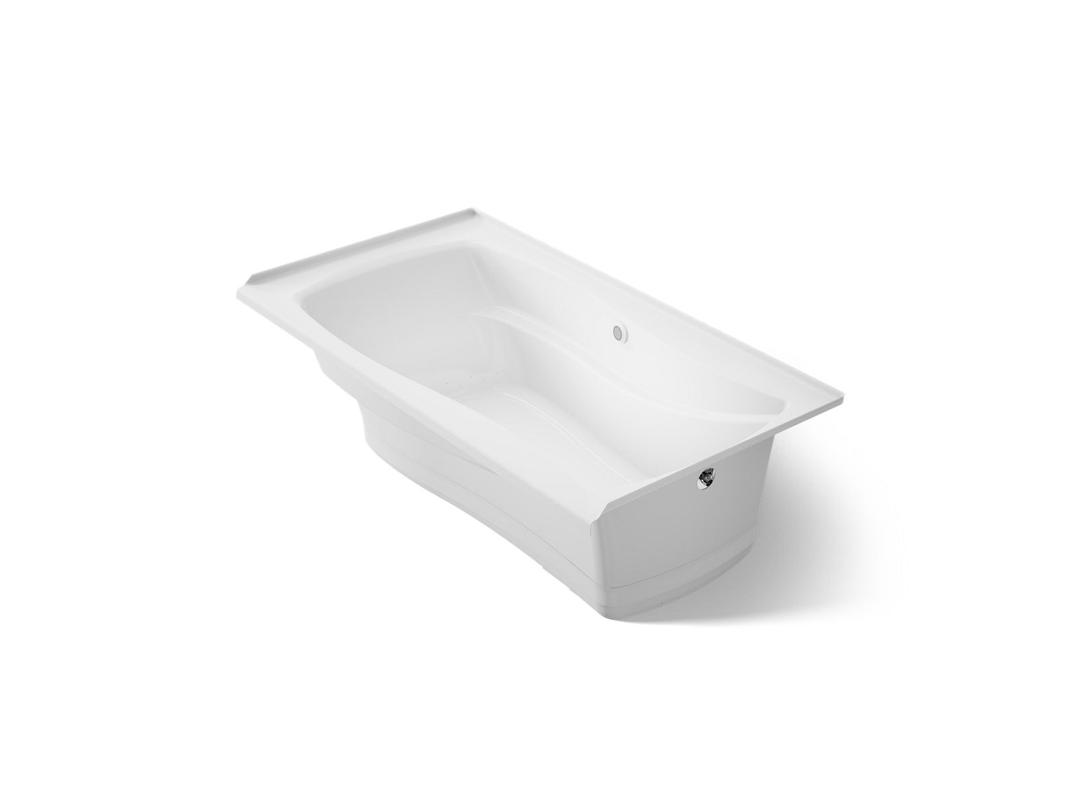 Kohler Mariposa 66'' x 36'' alcove Heated BubbleMassageE air bath, right drain - White by Kohler