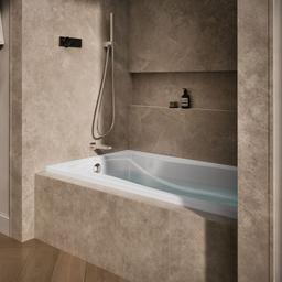 Kohler Mariposa 66'' x 36'' alcove bath, left drain - White - image 2