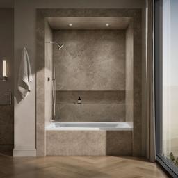 Kohler Mariposa 66'' x 36'' alcove bath, left drain - White - image 4