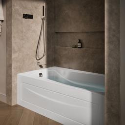 Kohler Mariposa 66'' x 36'' alcove bath, left drain - White - image 2