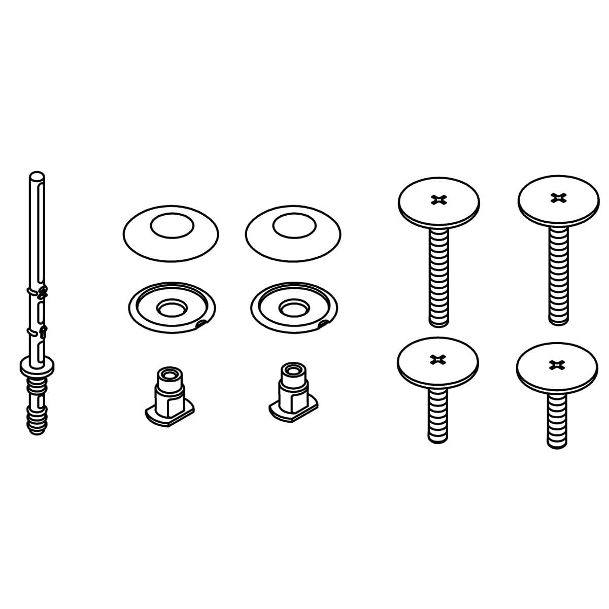 Kohler Genuine Parts LOW Profile BOLT CAP Service KIT - White by Kohler Genuine Parts