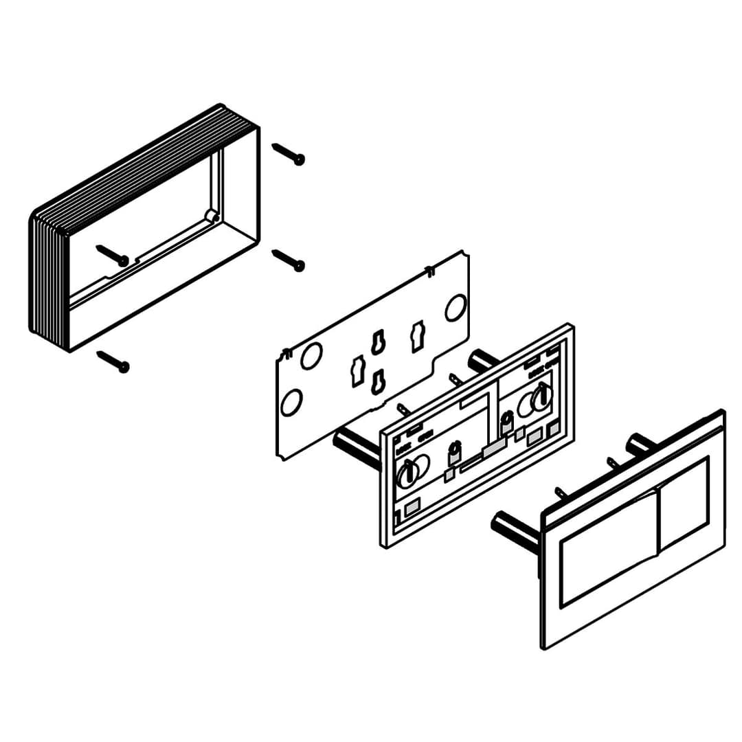 Kohler Genuine Parts Flush Actuator KIT - Polished Chrome by Kohler Genuine Parts
