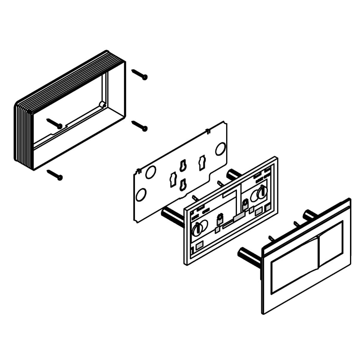 Kohler Genuine Parts Flush Actuator KIT - Polished Chrome by Kohler Genuine Parts
