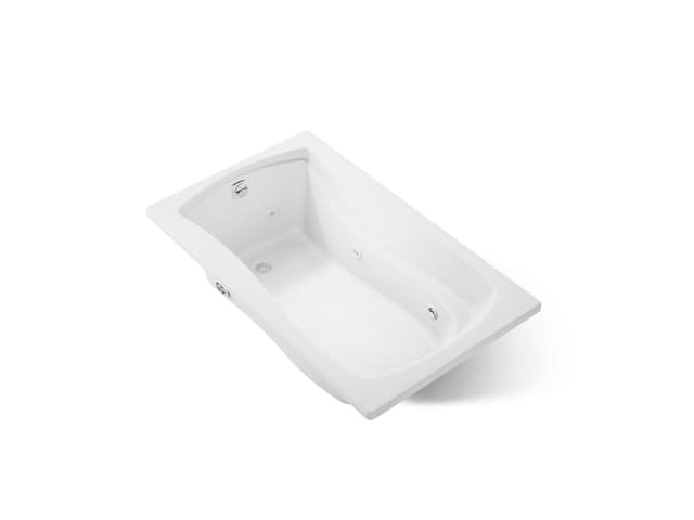 Kohler Mariposa 60'' x 36'' alcove whirlpool with integral apron, integral flange, right-hand drain and heater - Biscuit