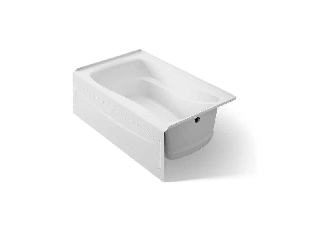 Kohler Mariposa 60'' x 36'' alcove Heated BubbleMassageE air bath, right drain - White by Kohler