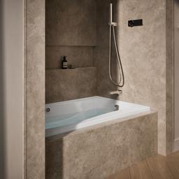 Kohler Mariposa 60'' x 36'' alcove Heated BubbleMassageE air bath with Bask heated surface, right drain - White - image 2