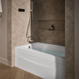 Kohler Mariposa 60'' x 36'' alcove heated whirlpool, left drain - White - image 2