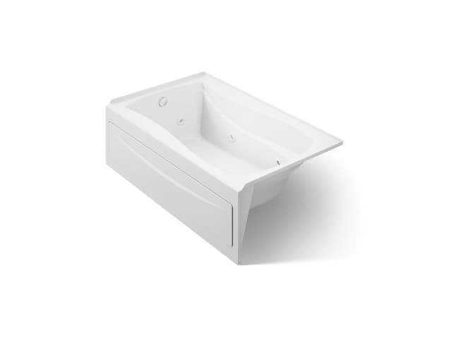 Kohler Mariposa 60'' x 36'' alcove heated whirlpool, left drain - White