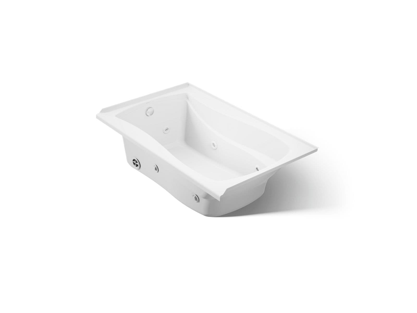 Kohler Mariposa 60'' x 36'' alcove heated whirlpool, left drain and heater - White by Kohler