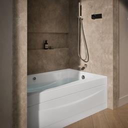 Kohler Mariposa 60'' x 36'' alcove whirlpool bath Bask heated surface, right drain - White - image 2