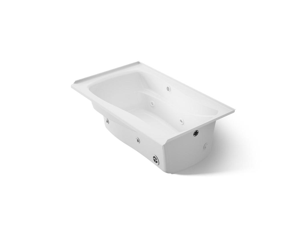 Kohler Mariposa 60'' x 36'' alcove heated whirlpool, right drain and heater - White by Kohler