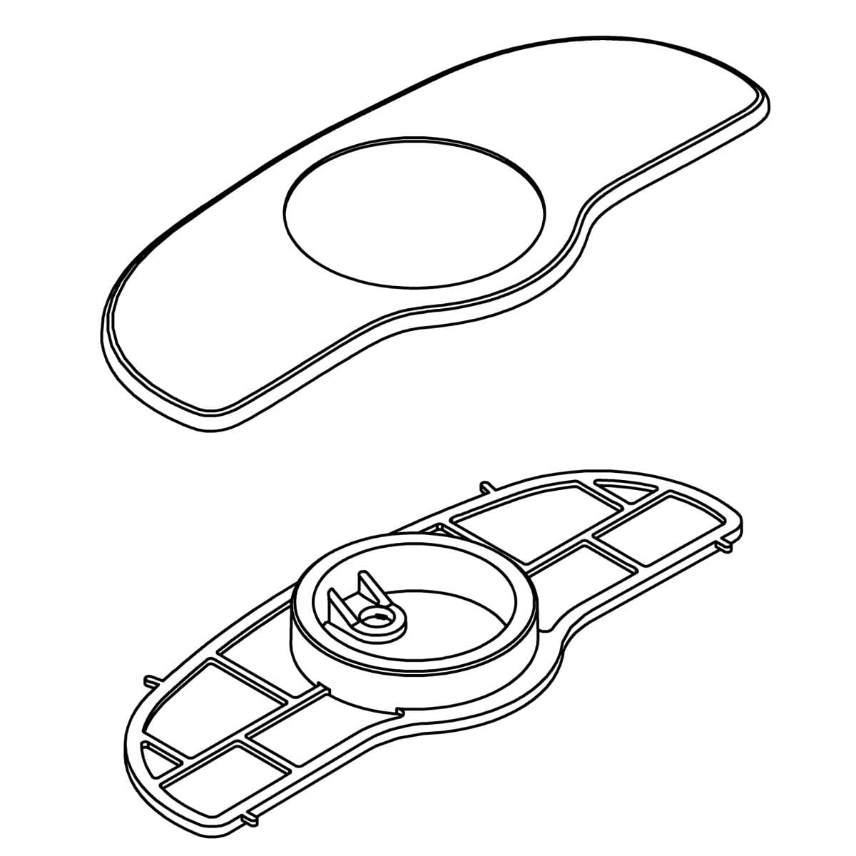Kohler Genuine Parts Escutcheon, Service, SC - Vibrant Brushed Nickel by Kohler Genuine Parts