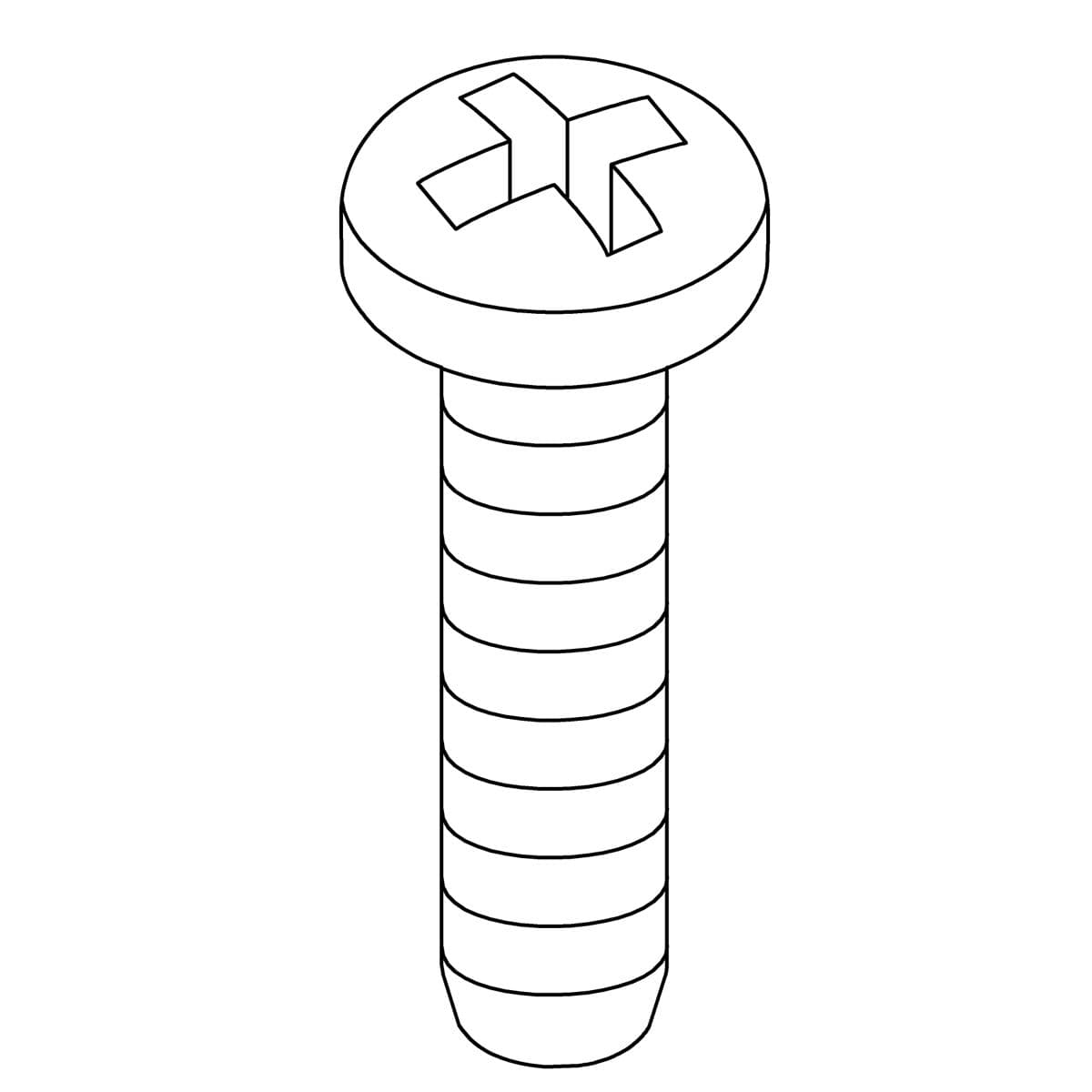 Kohler Genuine Parts Screw, 1/4-20 PHIL PH 1.5 SILV by Kohler Genuine Parts