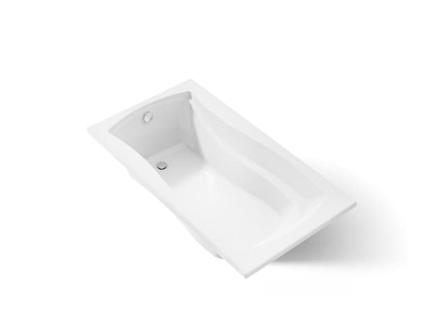 Kohler Mariposa 60'' x 36'' alcove bath with integral apron, integral flange and left-hand drain - Dune