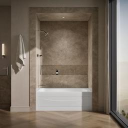 Kohler Mariposa 60'' x 36'' alcove bath, left drain - White - image 4