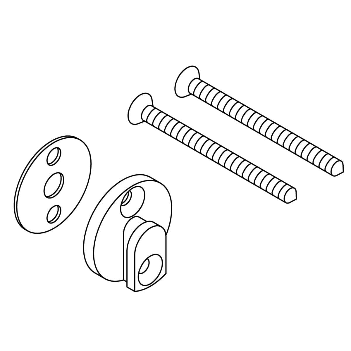 Kohler Genuine Parts WALL Cleat KIT - Anodized Dark Bronze by Kohler Genuine Parts