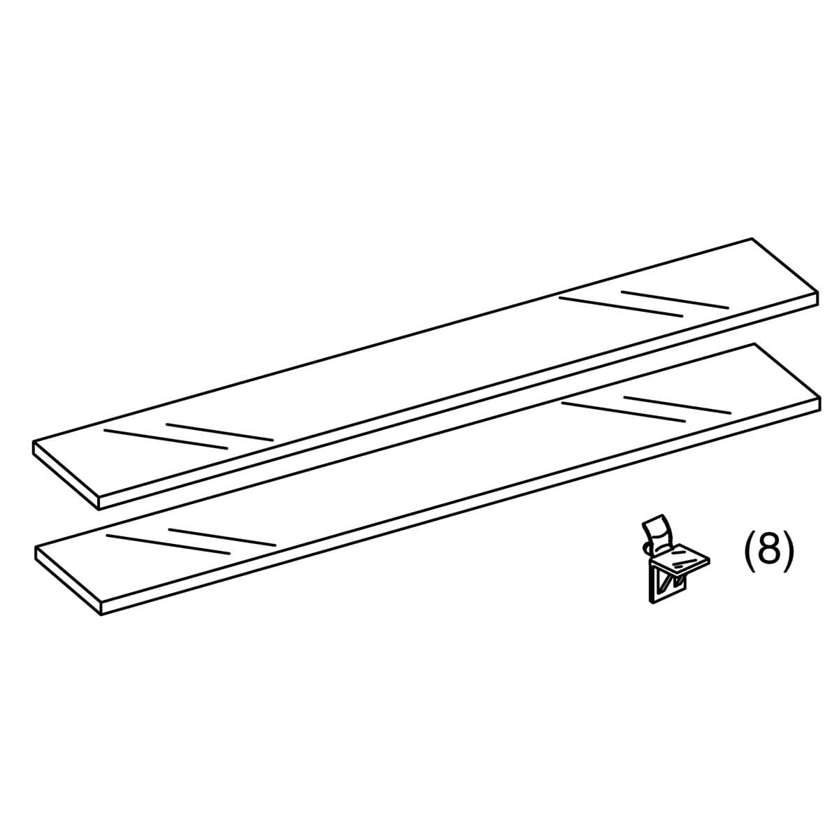 Kohler Genuine Parts KIT, 35 Small Shelf WITH L Clips by Kohler Genuine Parts