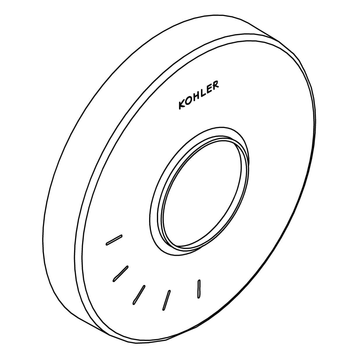 Kohler Genuine Parts Escutcheon - Vibrant Brushed Moderne Brass by Kohler Genuine Parts