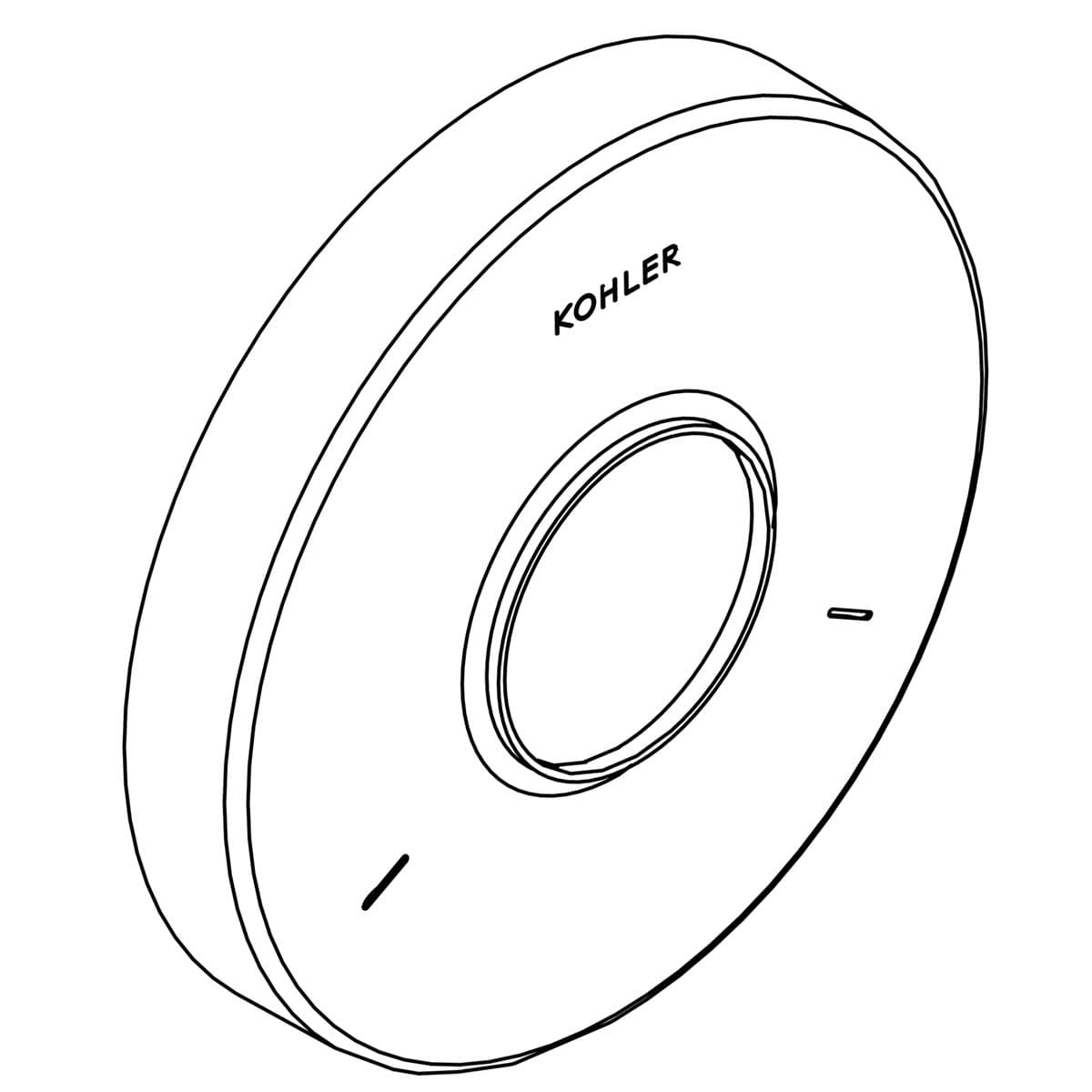 Kohler Genuine Parts Escutcheon - Vibrant Brushed Moderne Brass by Kohler Genuine Parts