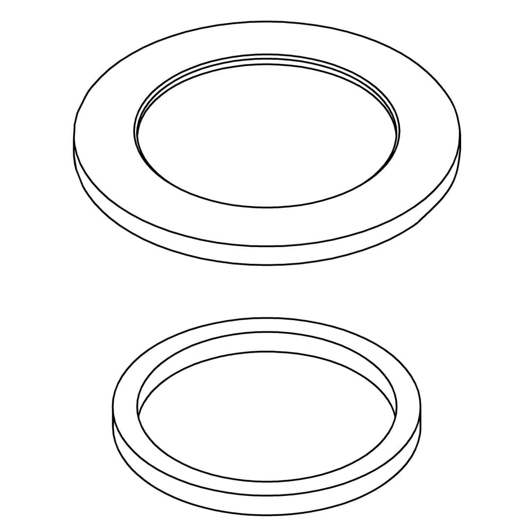 Kohler Genuine Parts Handle Escutcheon KIT - Matte Black by Kohler Genuine Parts