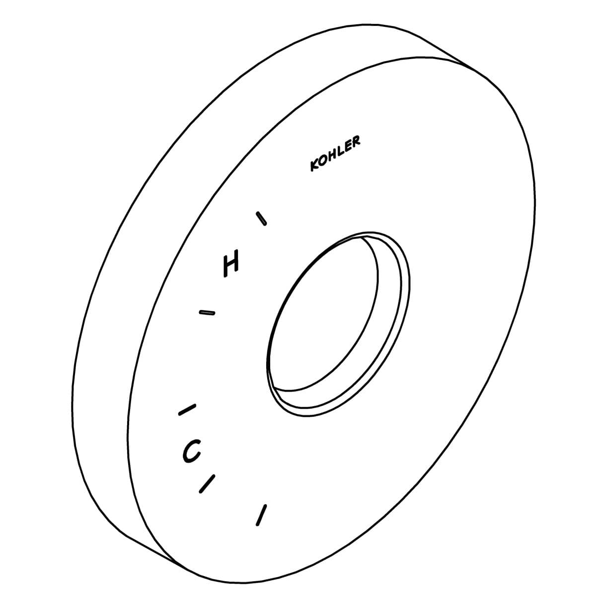 Kohler Genuine Parts Escutcheon - Vibrant Brushed Nickel by Kohler Genuine Parts