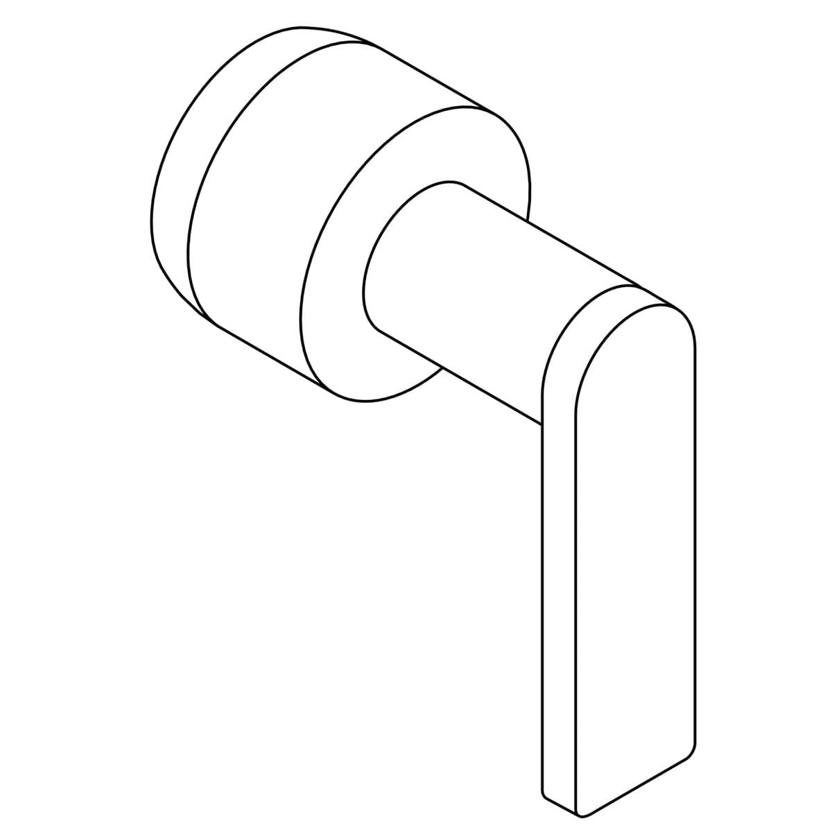 Kohler Genuine Parts Assembly, Handle, Lever - Matte Black by Kohler Genuine Parts