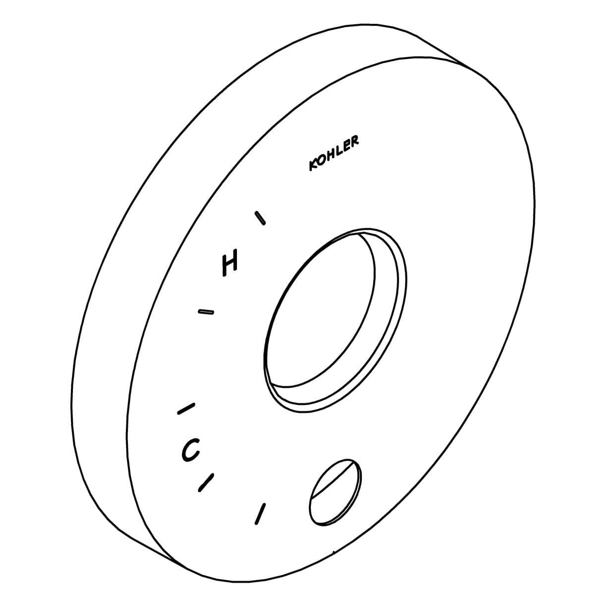Kohler Genuine Parts Escutcheon - Vibrant Brushed Nickel by Kohler Genuine Parts