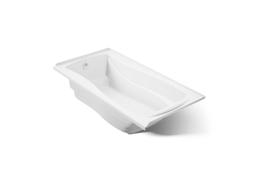 Kohler Mariposa 72'' x 36'' alcove Heated BubbleMassageE air bath, left drain - White - image 1