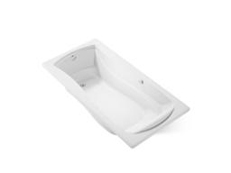 Kohler Mariposa 72-1/4'' x 36-1/4'' drop-in Heated BubbleMassageE air bath with Bask heated surface - White - image 1