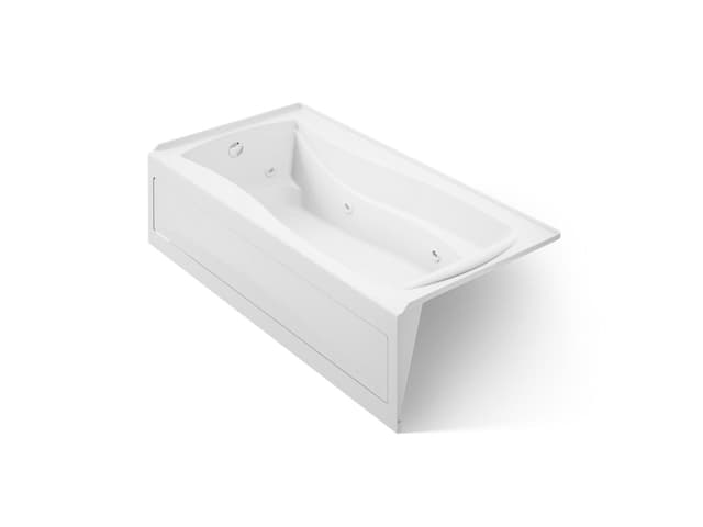 Kohler Mariposa 72'' x 36'' alcove whirlpool bath, left drain - White