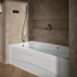 Kohler Mariposa 72'' x 36'' alcove whirlpool bath with Bask heated surface, left drain - White - image 2