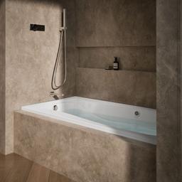 Kohler Mariposa 72'' x 36'' alcove whirlpool bath with Bask heated surface, left drain - White - image 2