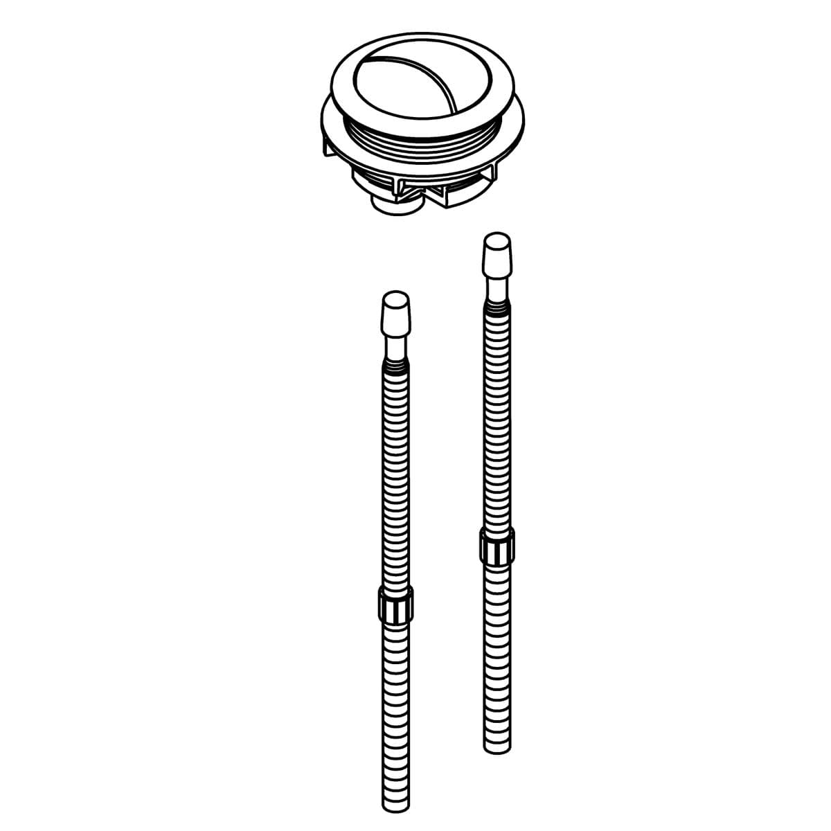 Kohler Genuine Parts PUSH Button Flush Actuator KIT - Polished Chrome by Kohler Genuine Parts