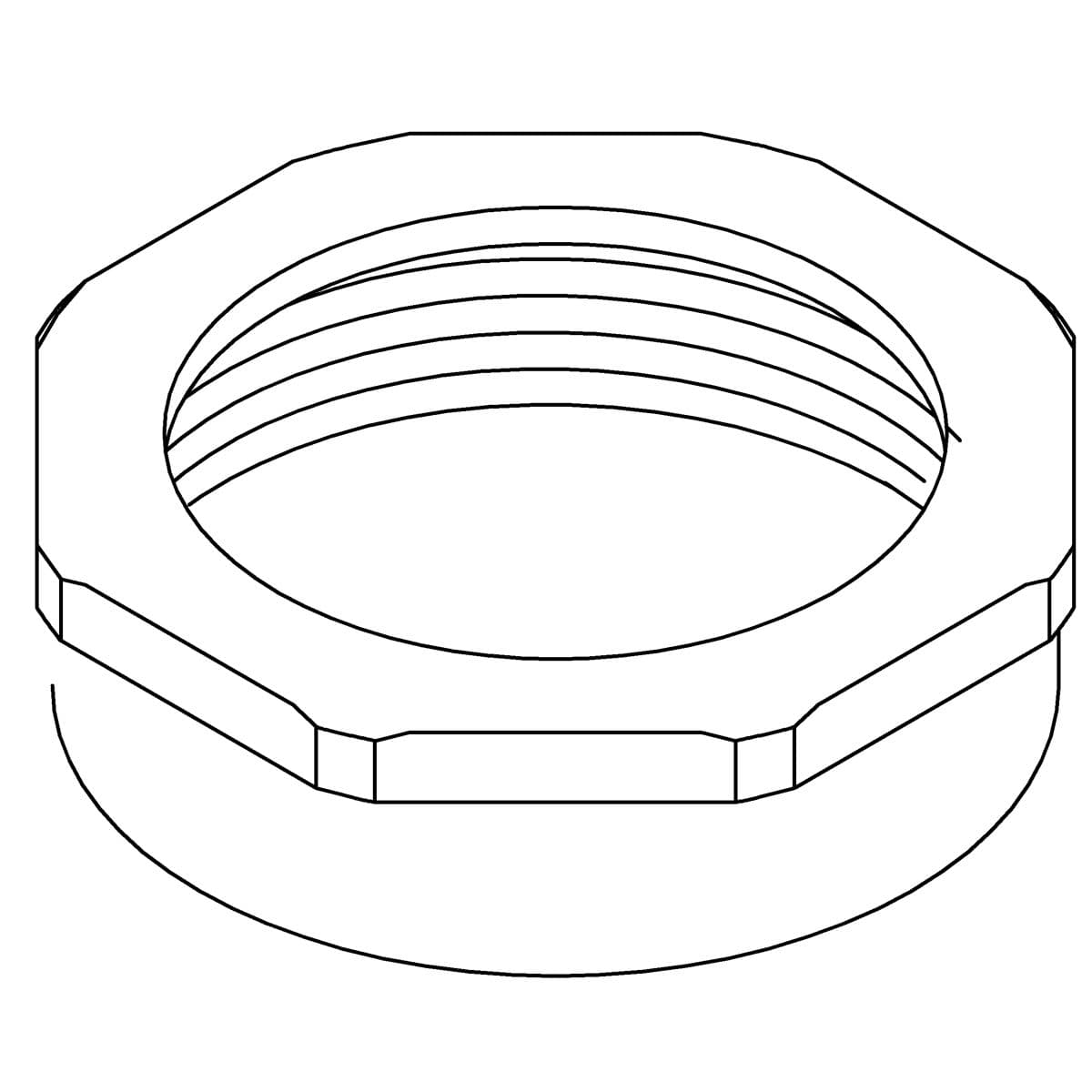Kohler Genuine Parts SPUD NUT 1-1/4 - Polished Chrome by Kohler Genuine Parts