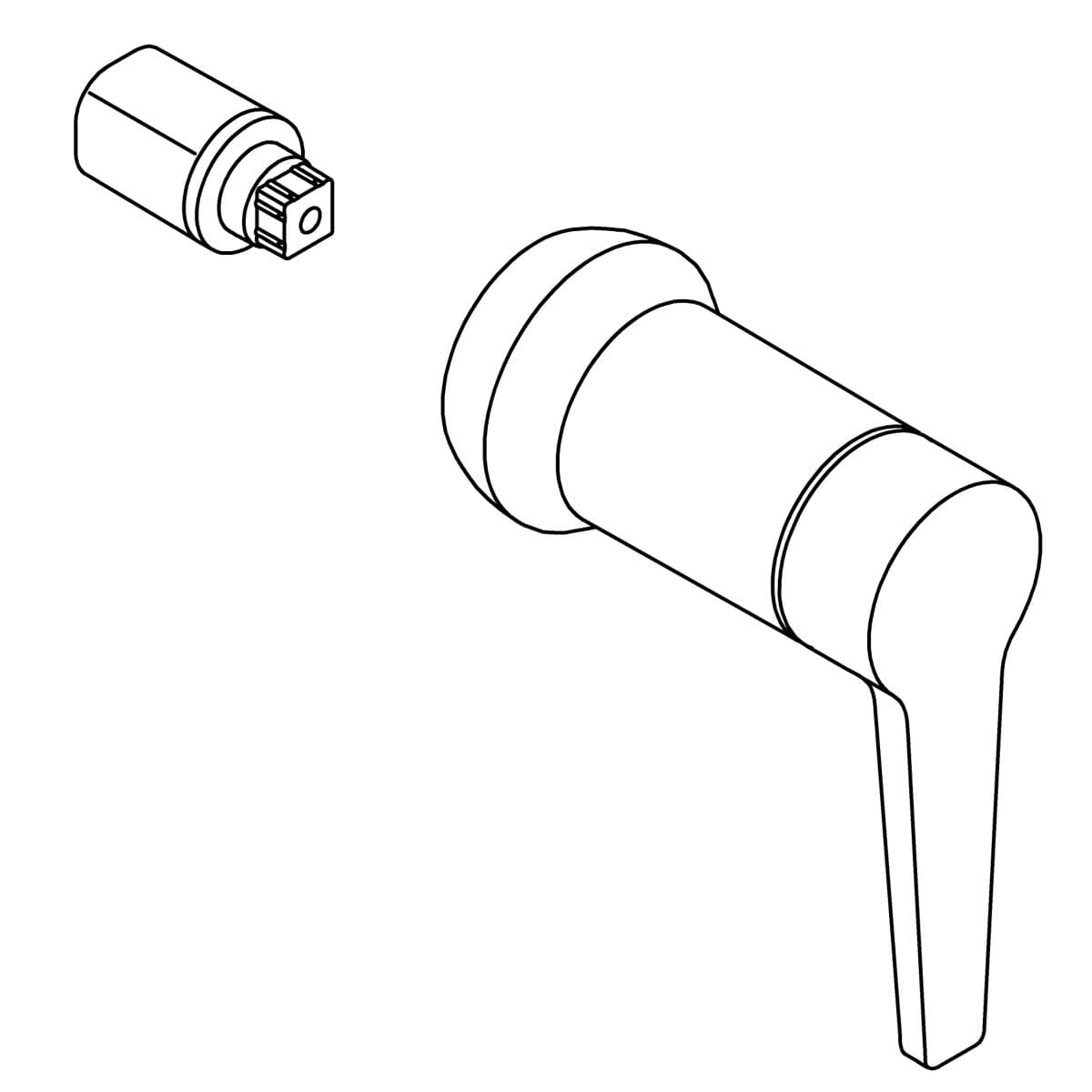 Kohler Genuine Parts Handle Assembly - Matte Black by Kohler Genuine Parts