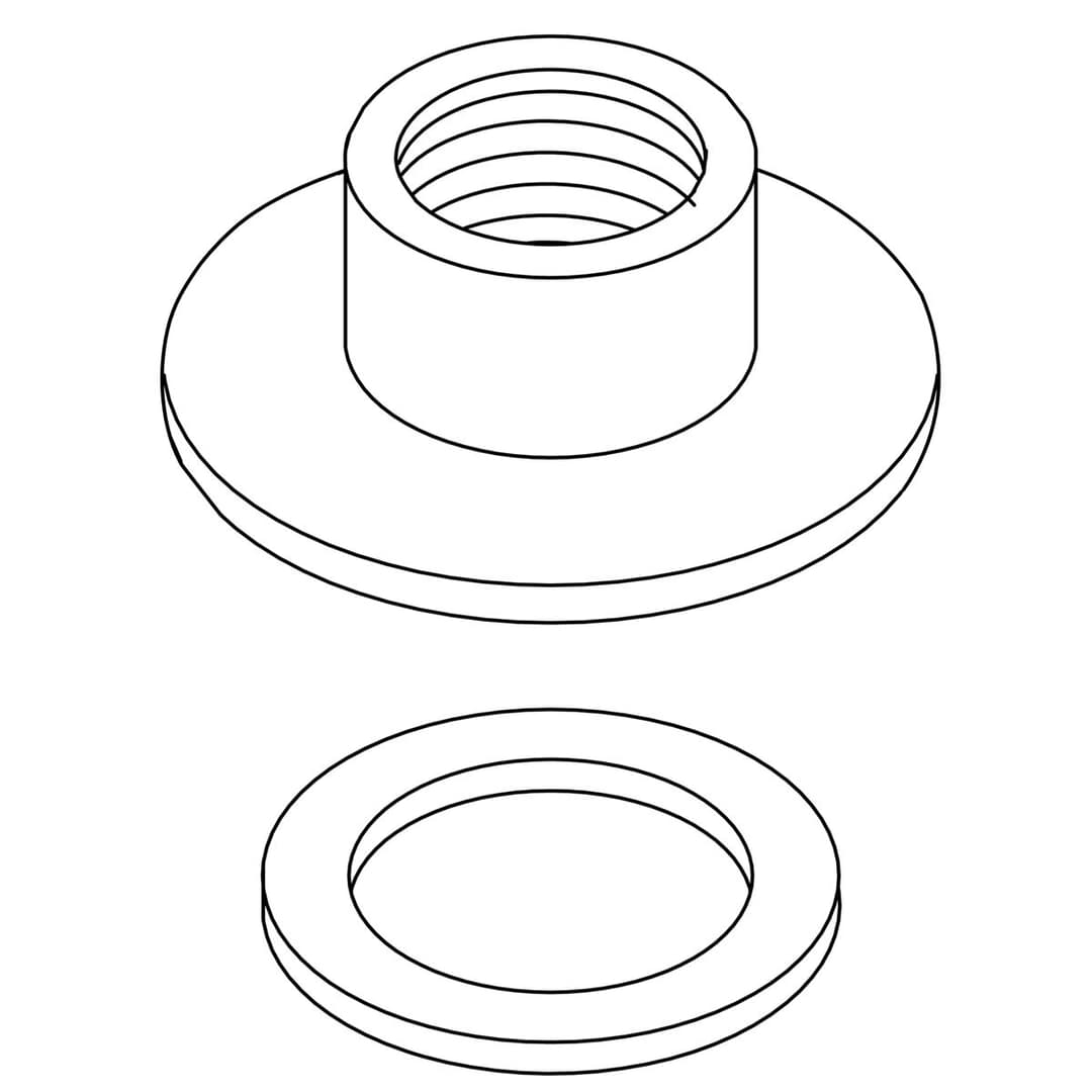 Kohler Genuine Parts H/S Escutcheon Hardware KIT - Vibrant Brushed Moderne Brass by Kohler Genuine Parts