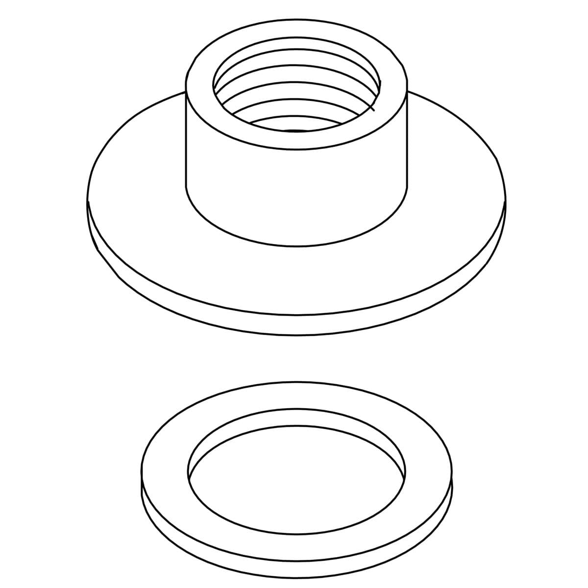 Kohler Genuine Parts H/S Escutcheon Hardware KIT - Vibrant Brushed Moderne Brass by Kohler Genuine Parts