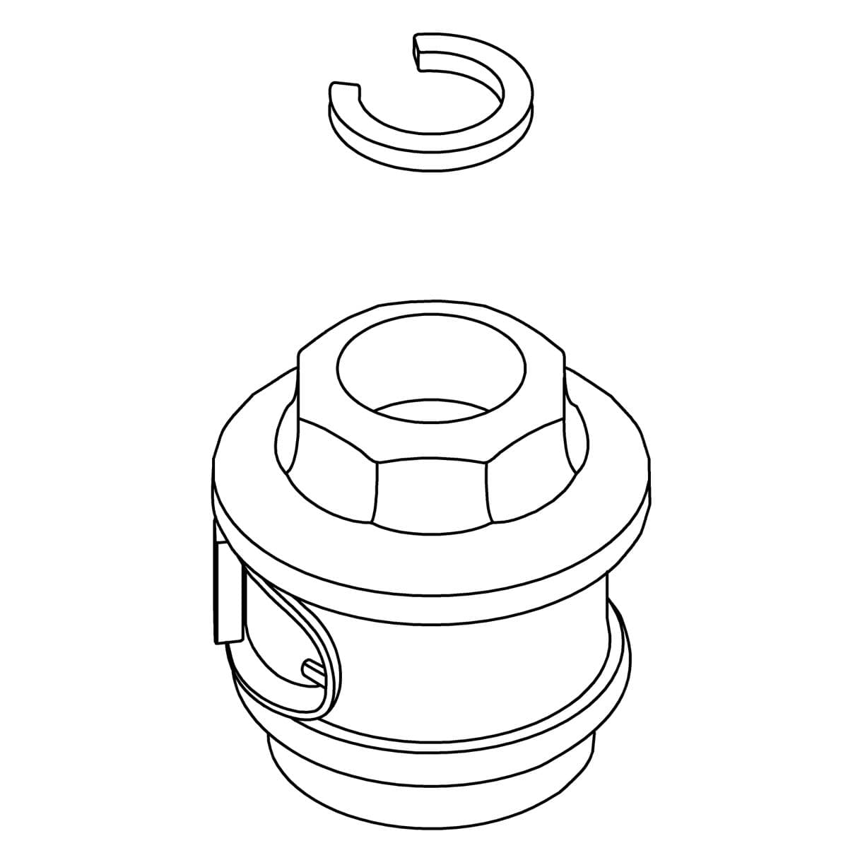 Kohler Genuine Parts Spray NUT KIT - Polished Chrome by Kohler Genuine Parts