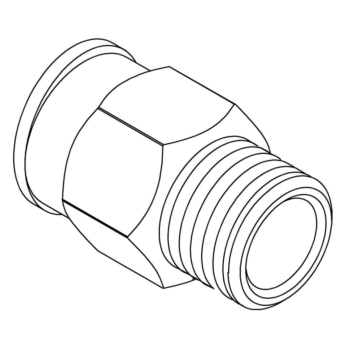 Kohler Genuine Parts Adapter, Push-in External Thread by Kohler Genuine Parts